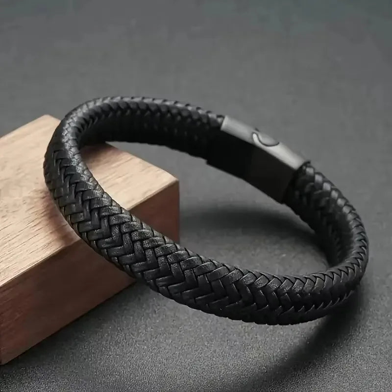 1PC Men's and Women's Fashion Trend Leather Weaving Rope Bracelet
