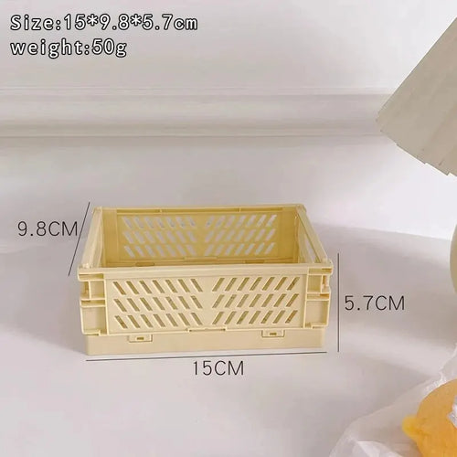 6 Color Organizing Storage Baskets Case Folding Student Desktop Basket