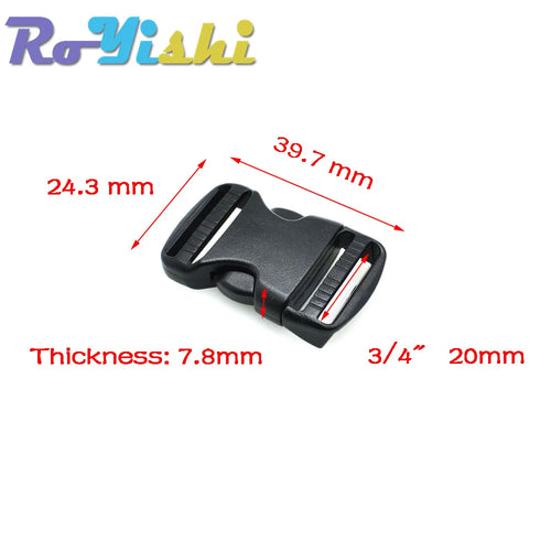 2 Pcs/Pack 20~50mm Plastic Hardware Dual Adjustable Side Release