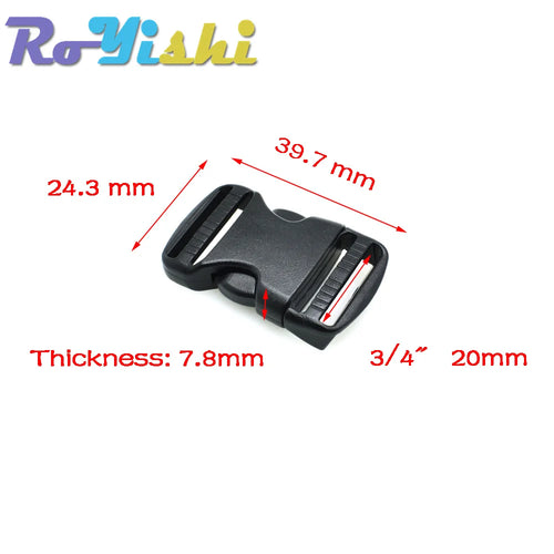 2 Pcs/Pack 20~50mm Plastic Hardware Dual Adjustable Side Release