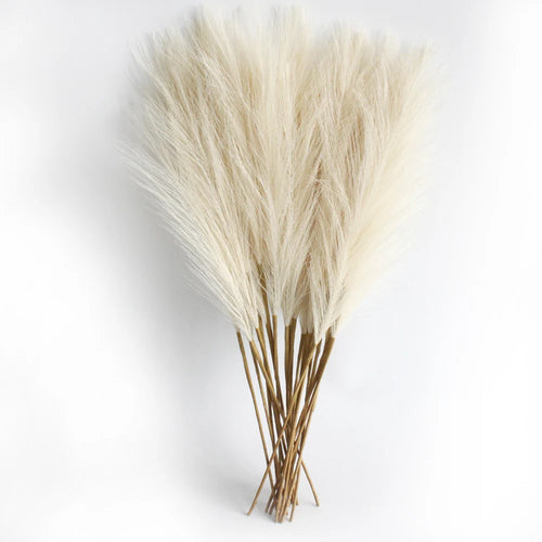 6PCS Artificial Pampas Grass Decor Flowers Fake Plant Reed for DIY