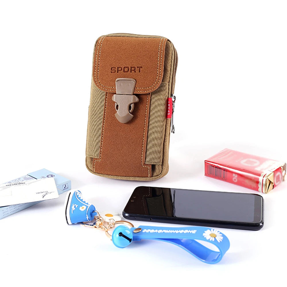 Man Belt Pouch Mobile Phone Bag Holster Bag Molle Waist Bag Pack Small