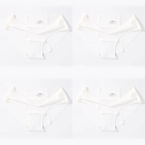 4 PCS/Lot Seamless Panties for Women Plain Panties Slip Silk Female