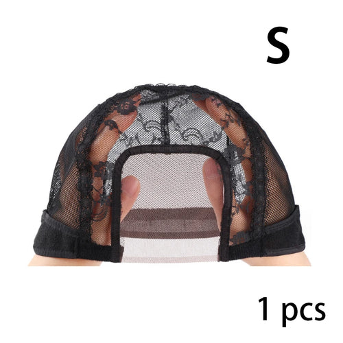 U Part Swiss Lace Wig Cap Black Hairnet Wig Caps For Making Lace Wigs