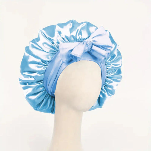 Satin Silk Hair Bonnet | Adjustable Tie Band | Sleep Bonnet for Women