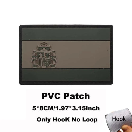 Infrared Reflective Patch Spanish Flag,Burgundy Cross Emblem Applique