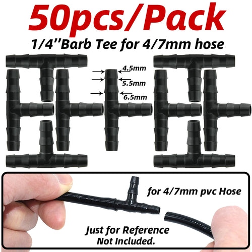1-50pcs Barbed Connectors Irrigation Fittings Drip Irrigation Barbed