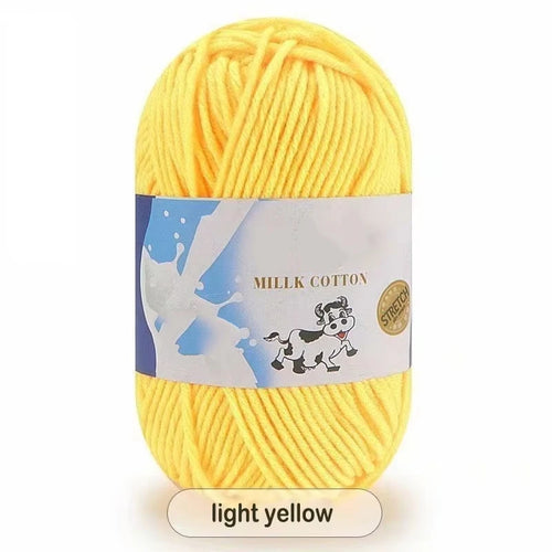 5-Strand Milk Yarn Handmade Medium Thick DIY Woven Doll Sweater Flower