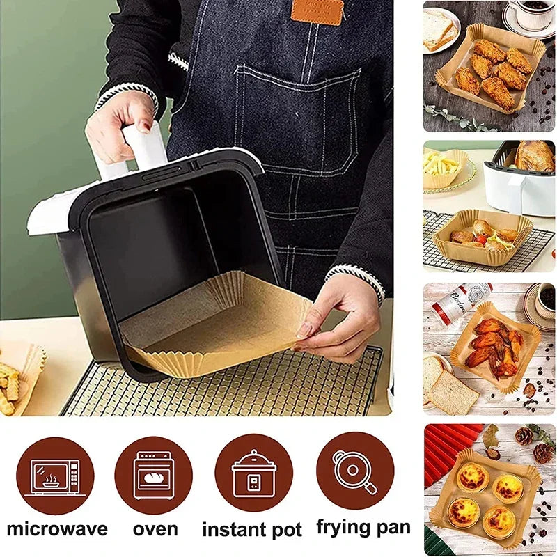Air Fryer Paper Oven Paper Disposable Send Brush Non-Stick Airfryer