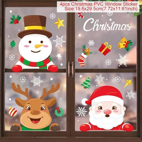 Christmas Window Stickers Christmas Wall Sticker Kids Room Wall Decals