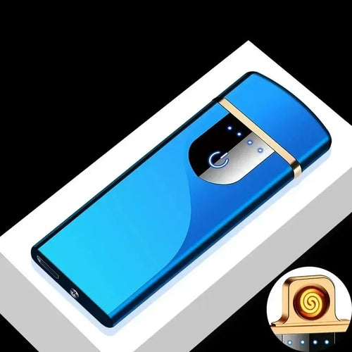 2024 New Windproof Electric Metal Lighter Double Arc Flameless Plasma