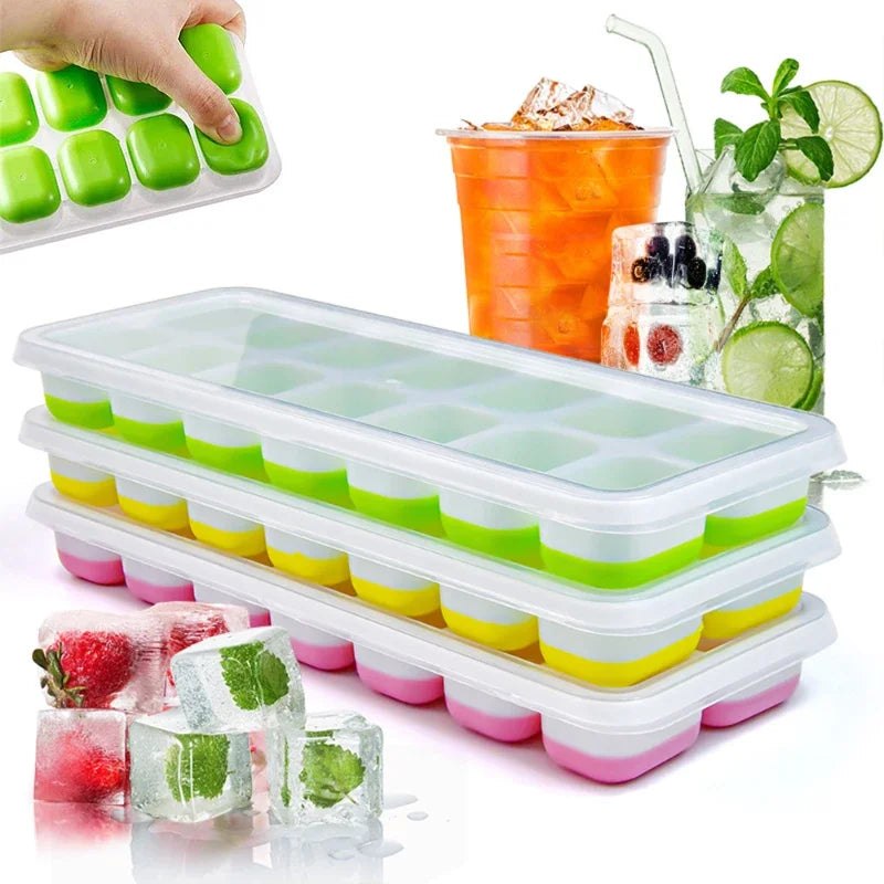 14 Grid Ice Cube Tray Silicone Mold Square Ice Cube Tray Mold Ice Cube