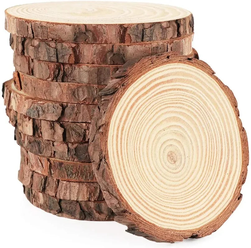 3-16CM/1-10pcsThick Natural Pine Round Unfinished Wood Slices Circles