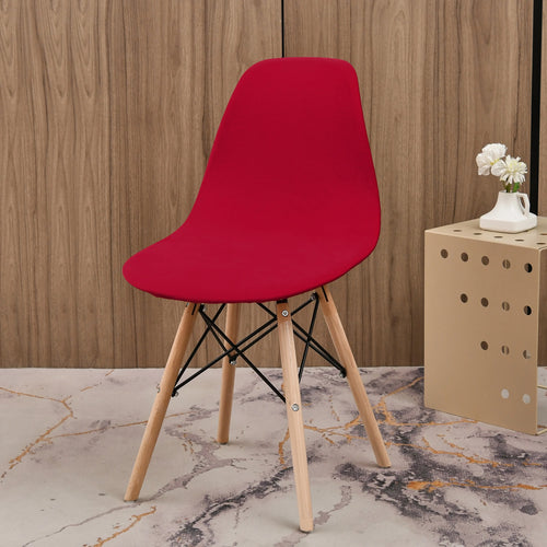 Fleece-lined and thickened solid-colored accent chair covers made of