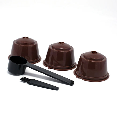 3Pcs Fit For Dolce Gusto Coffee Filter Cup Reusable Coffee Capsule
