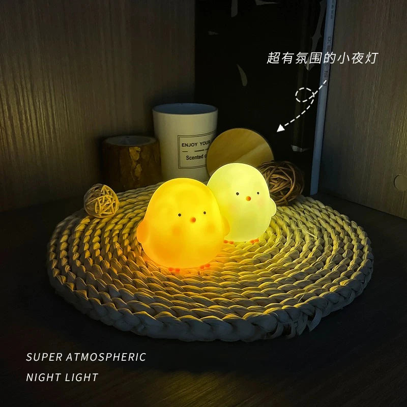 Cute Chicken Soft Lighting Small Night Light Bedside Lamp Decoration