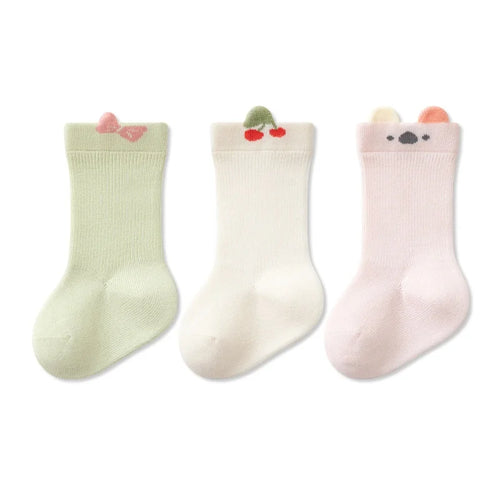 3Pairs/set Newborn Baby Socks For Girls Boys High Quality Cotton