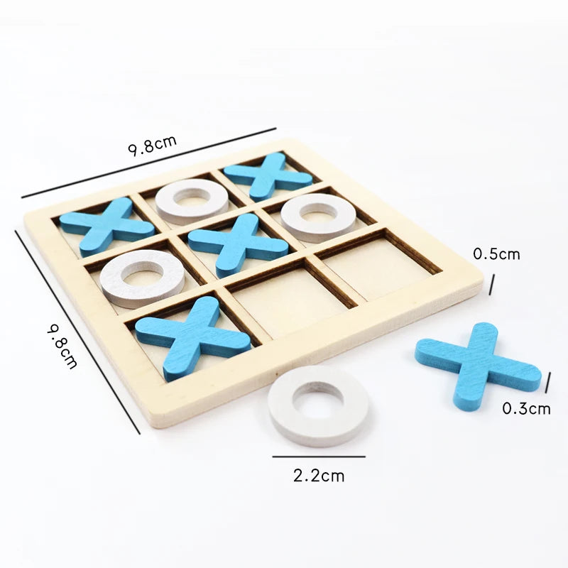 Montessori Play Game Wooden Toy Mini Chess Interaction Puzzle Training