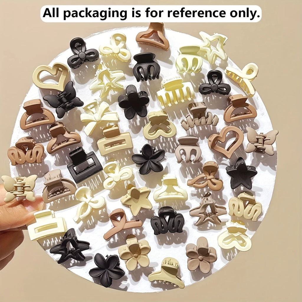5/10/20/30pcs Beige Mixed Pack Small Clips, Cute Girl Accessories -