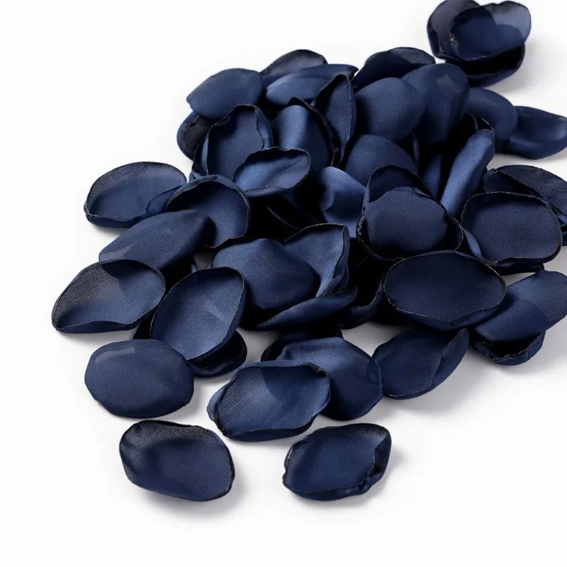 100pcs Mixed Blue Silk Satin Rose Petals Home Decor Vanlentine's Day