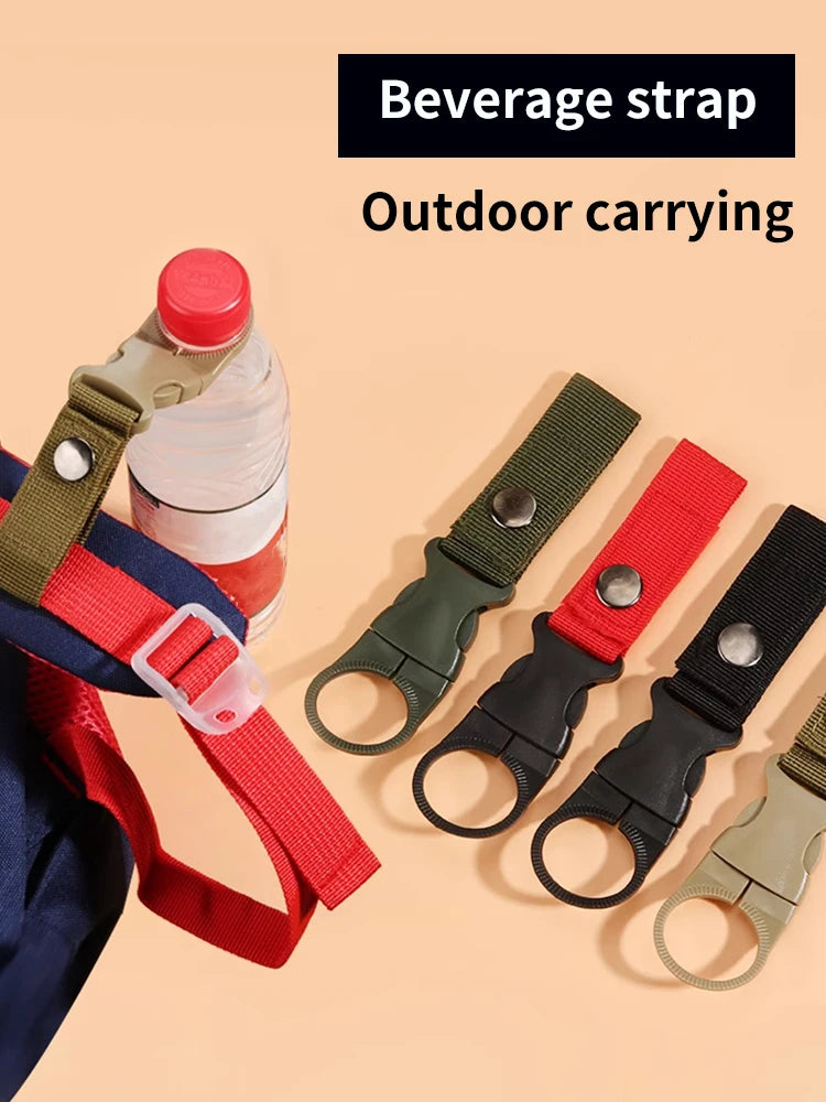 Outdoor Water Bottle Buckle Webbing Tactical Hanging Buckle Portable
