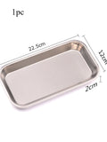 1/2pcs Kitchen Tray Stainless Steel Square Storage Tray Dental Medical
