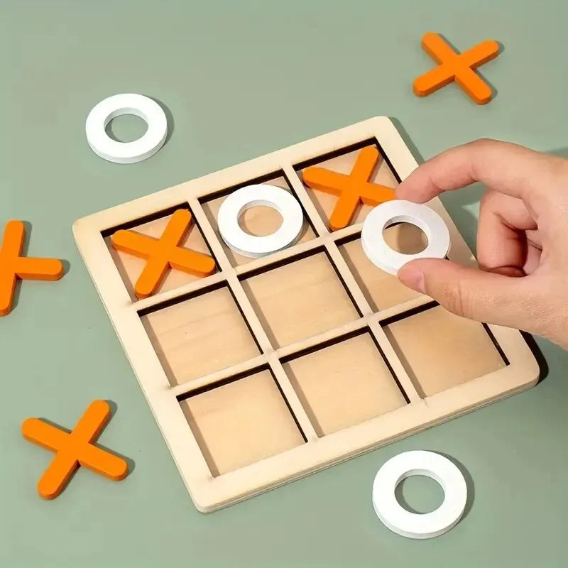 Montessori Play Game Wooden Toy Mini Chess Interaction Puzzle Training