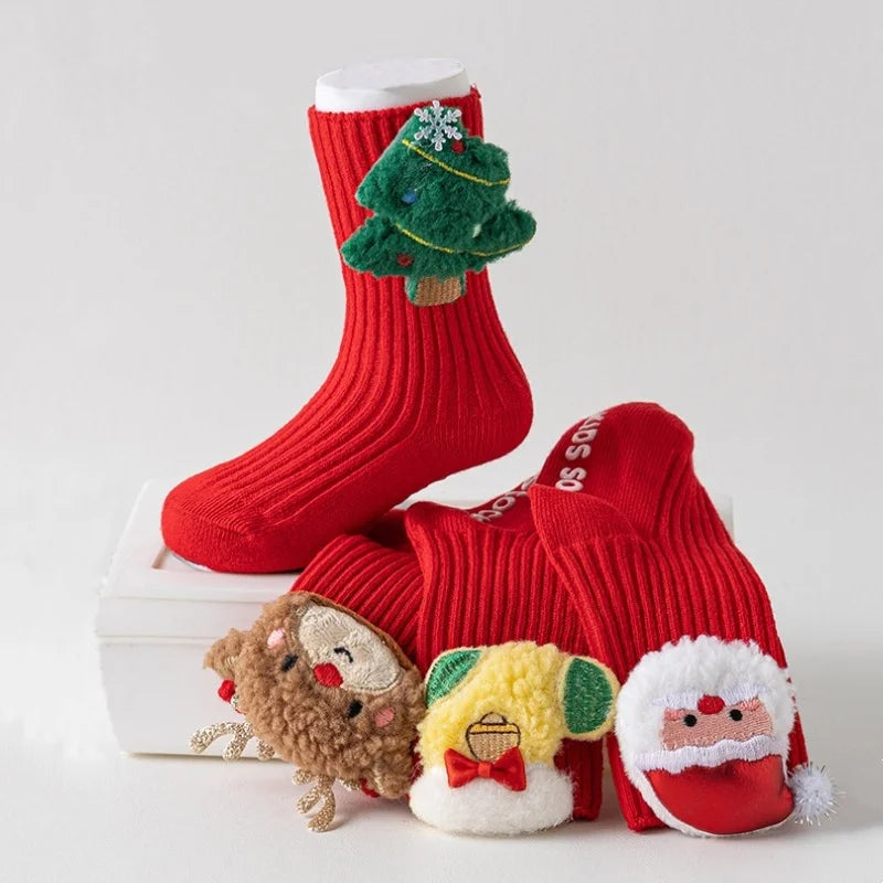 Christmas Baby Socks For Boys Girls Autumn Winter Toddler Anti-slip