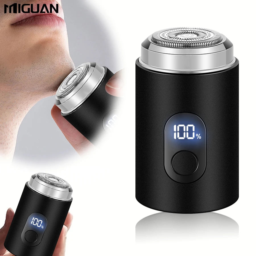 Compact Electric Shaver for Men - Digital Display, USB Fast Charging,