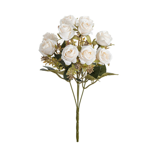 Silk Rose Artificial Flower Hotsale Wedding Bridal Bouquet Home