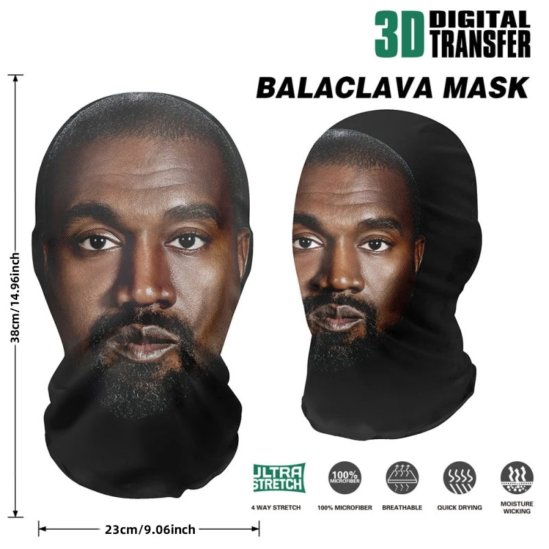 Full Face Visual Mesh Mask Party Horror Hood Simulation Kanye Mask