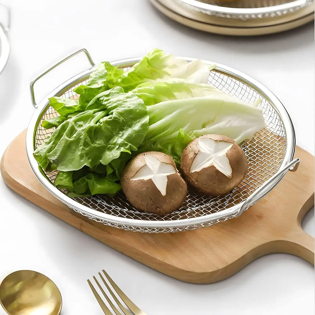 Kitchen Oil Filter Tray Stainless Steel Air Fryer Mesh Pan Draining