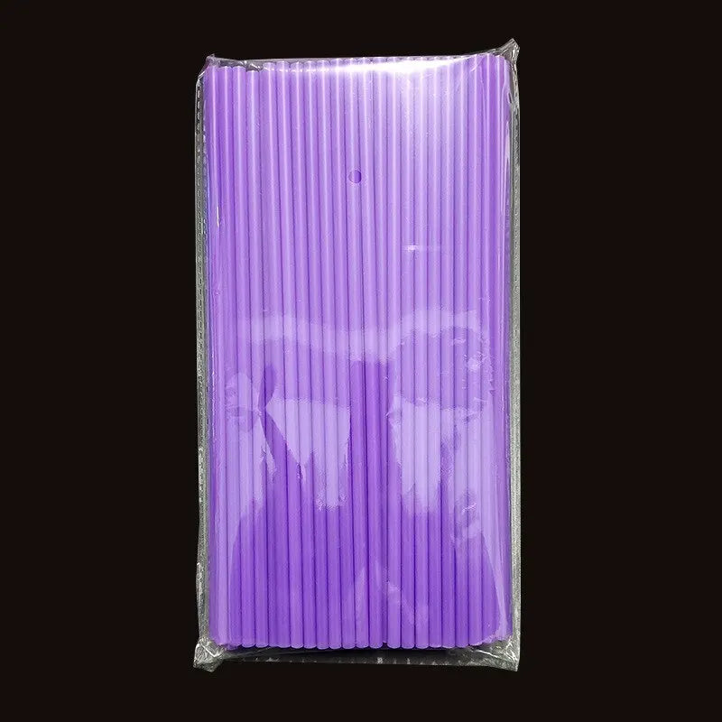 100PCS Disposable Plastic Straws Colorful Party Event Drinking Straws