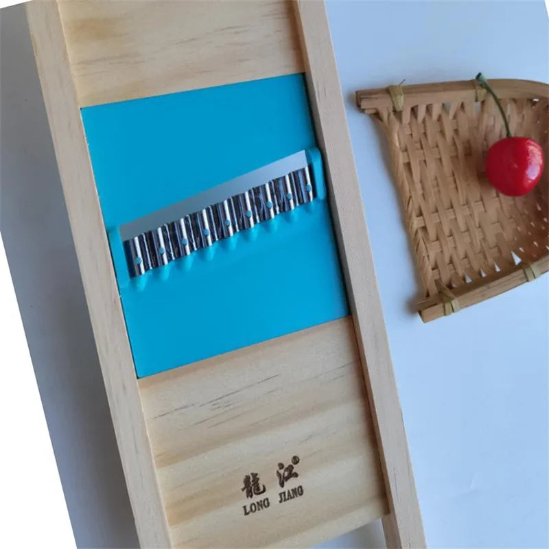 Fries Grid Stainless Potato Grid Steel Potato Kitchen Wooden Home Chip