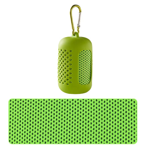 Portable Circular Silicone Wrapped Cold Towel Cooling Towel Quick