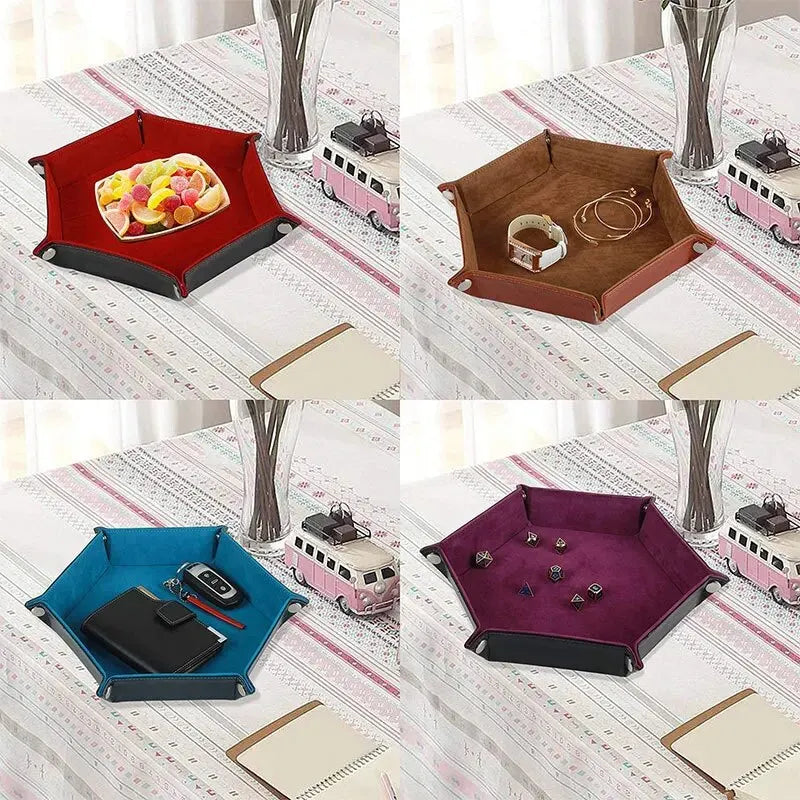 1pc Hexagonal Dice Tray and Miscellaneous Storage Box Board Game Dice