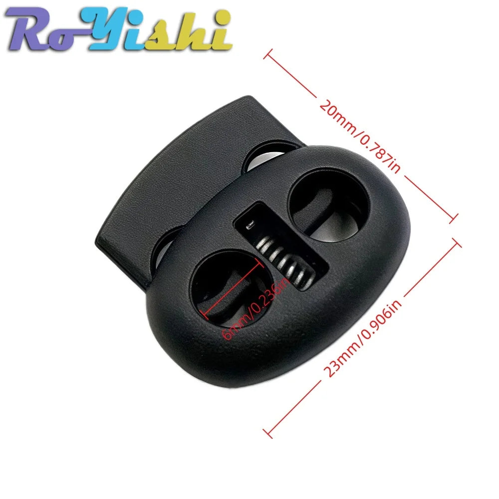 Plastic Cord Lock Stopper Toggle Clip for Drawstring Elastic Lanyard