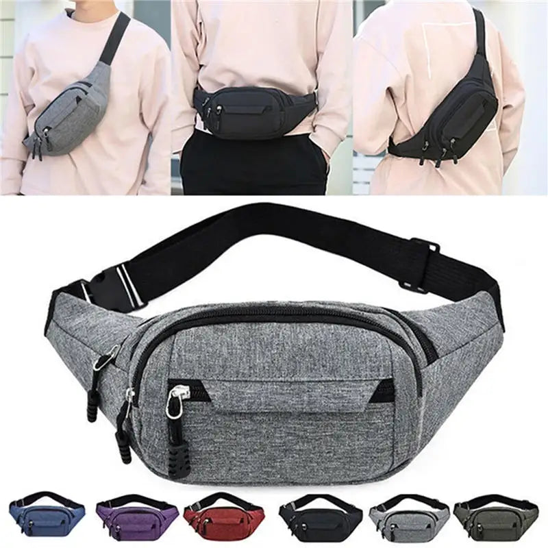 Waist Packs Waterproof Outdoor Sports Bag Unisex Canvas Pouch Fanny