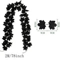Artificial Maple Leaf Vines Silk Fall Foliage Garland for Home Wedding