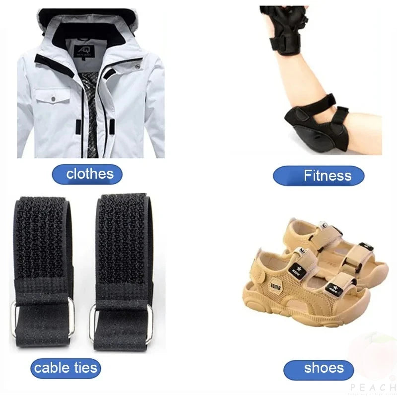 2M Reusable Nylon Hook Loop Fastening Cable Tape Cut-to-Length