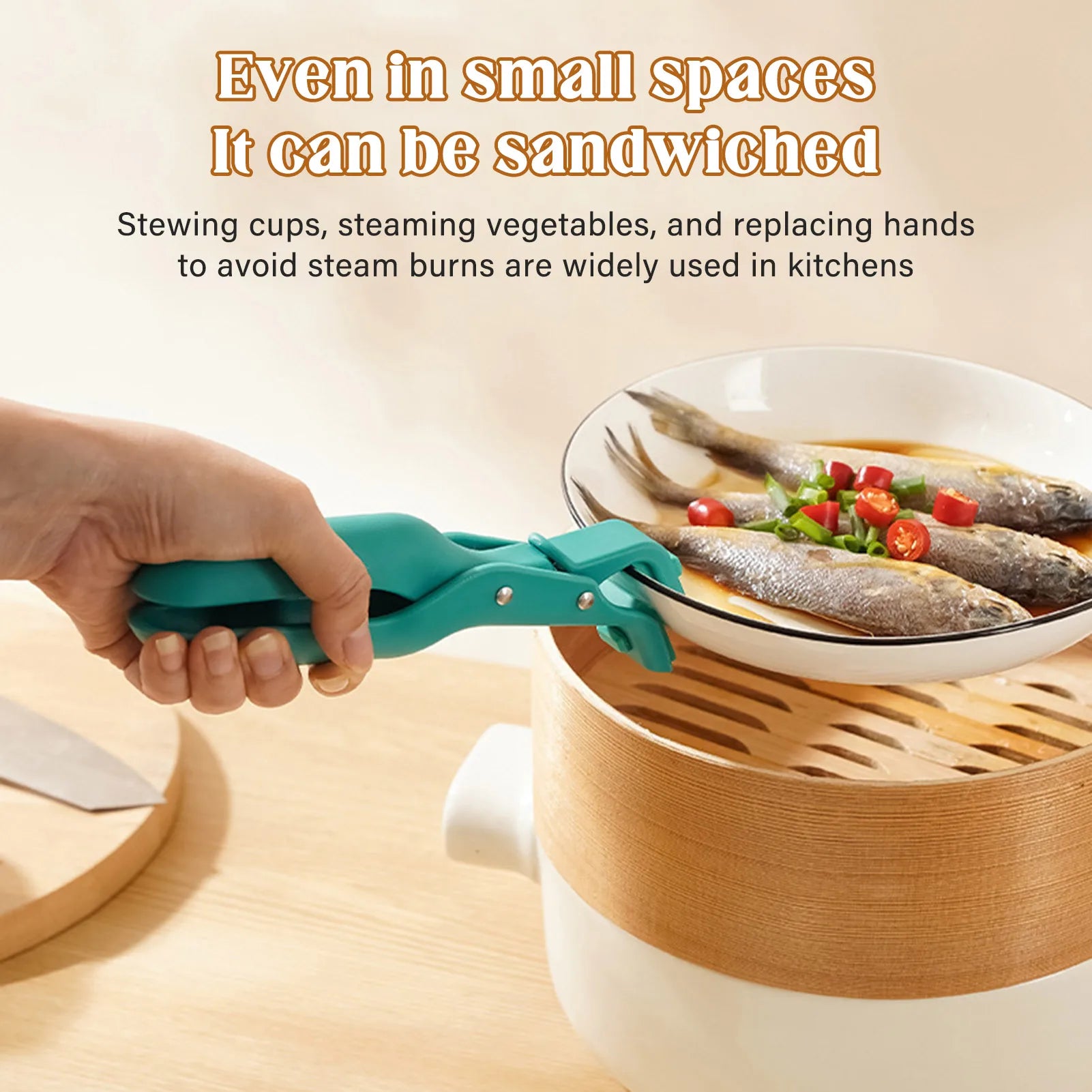 Anti-Scalding Pan Gripper Multi-Function metal Anti-Scald Bowl Clip