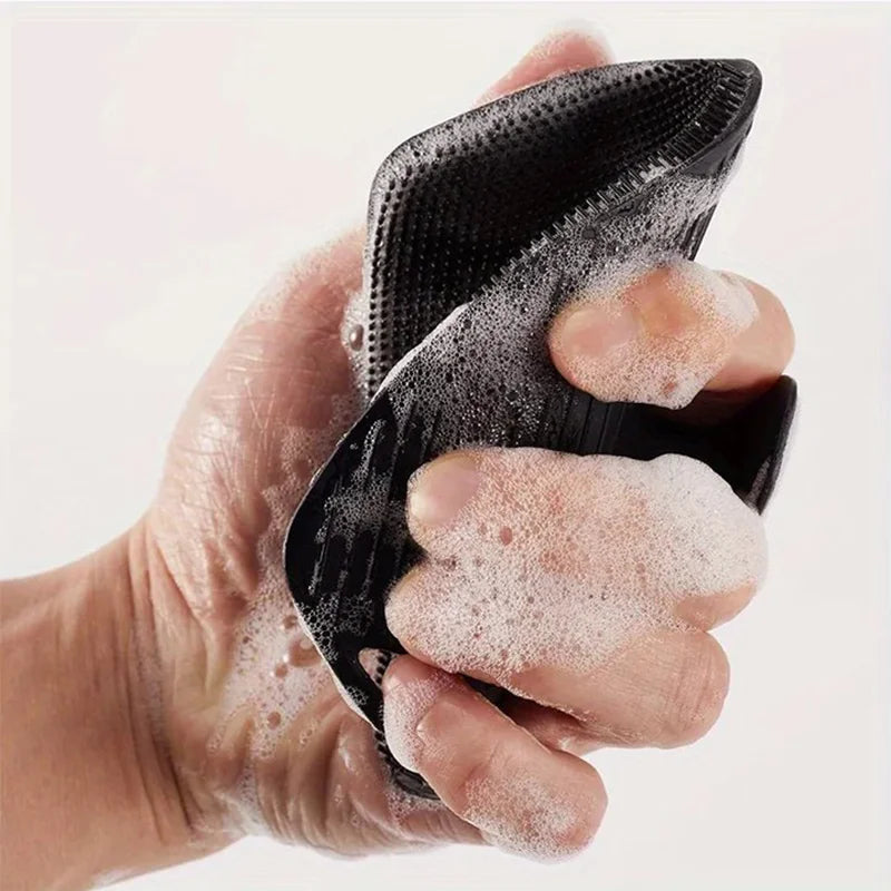 Exfoliating Silicone Cleansing Brush Body Scrubber Cleans Massages