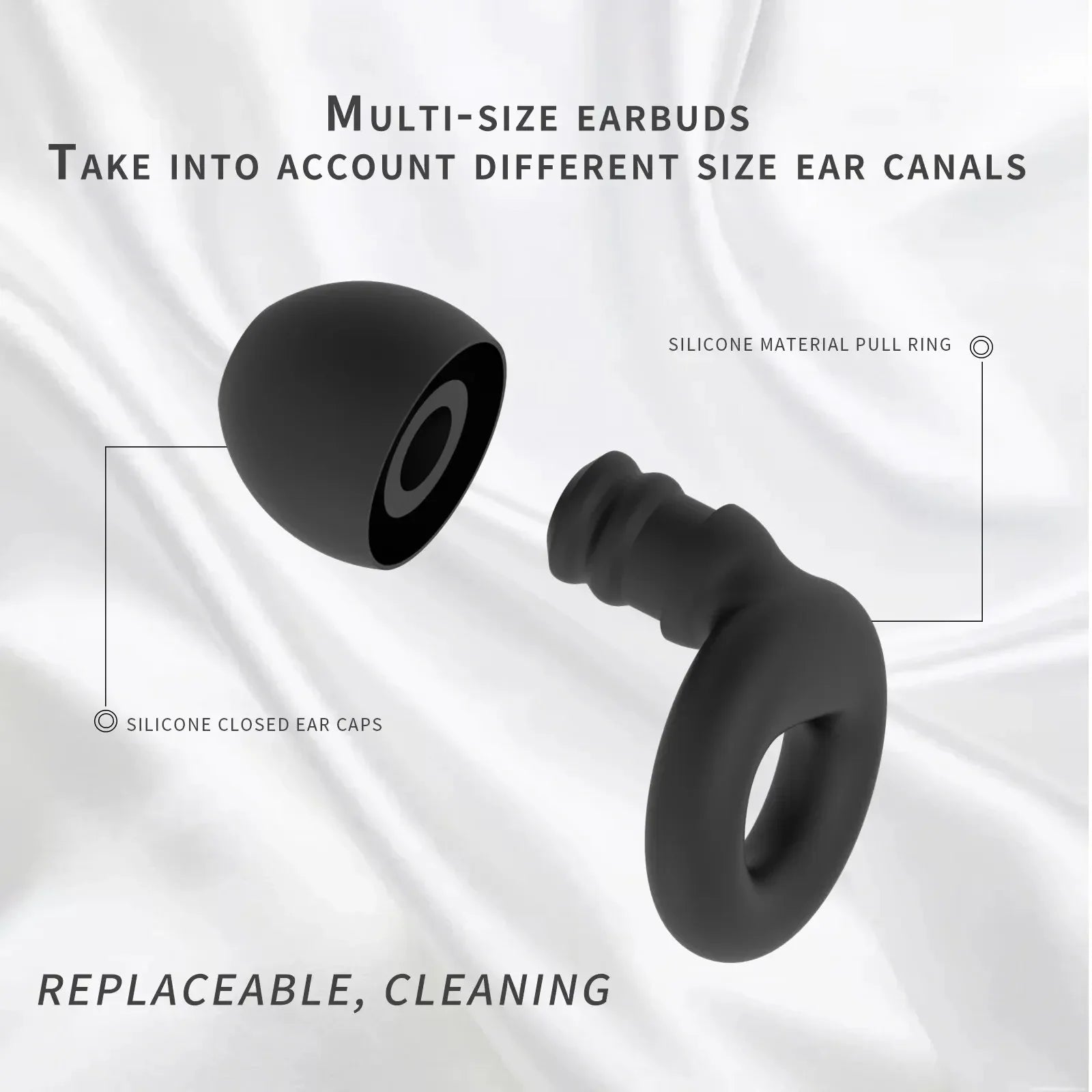 HUAK Concert Ear Plugs, High Fidelity Noise Cancelling Silicone Ear