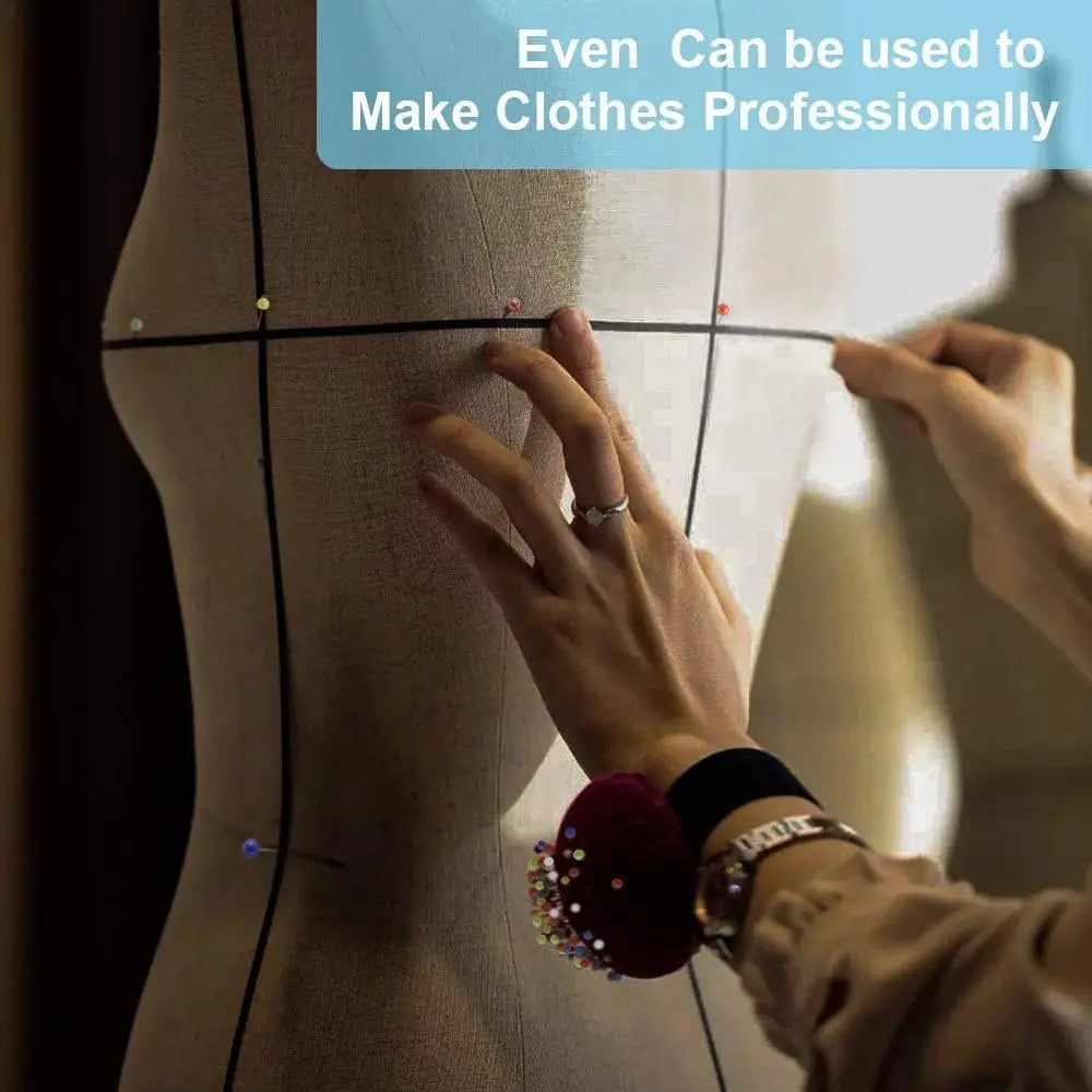 100Pcs/Box 38cm Colorful Round Pearl Head Needles Stitch Straight Push