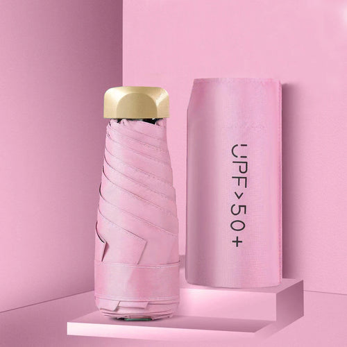 Mini Sunumbrella pocket Umbrella Vinyl folding UV protection sunshade