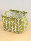 1PC Cotton and Hemp Storage Basket with Handheld Printed Tabletop,