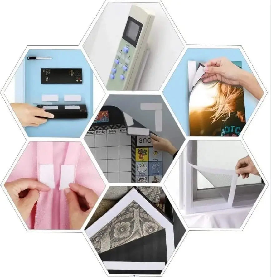 1/2/5M Strong Self Adhesive Fastener Hook and Loop Strips with Glue