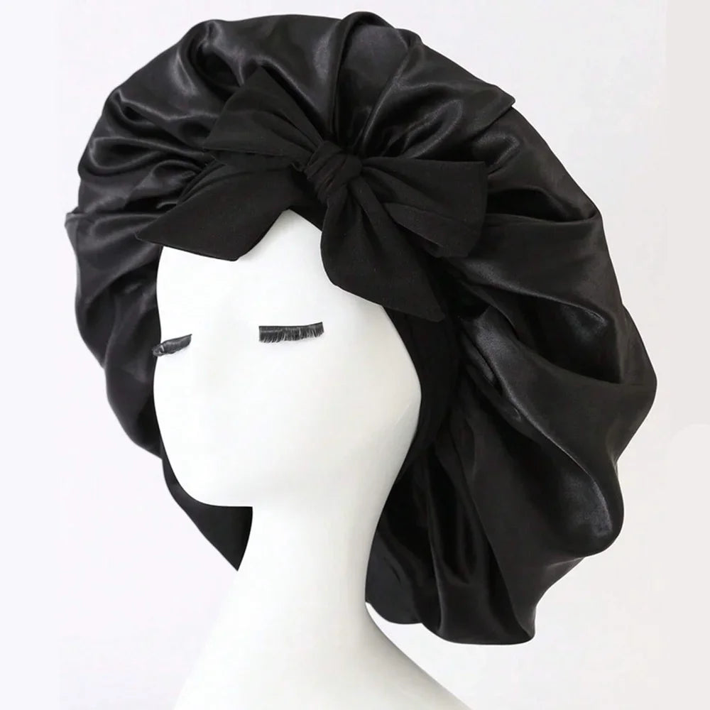 Satin Silk Hair Bonnet | Adjustable Tie Band | Sleep Bonnet for Women