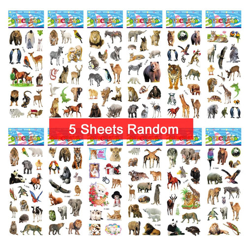 5 Sheets Kids Stickers Puffy Stickers for Children Birthday Christmas