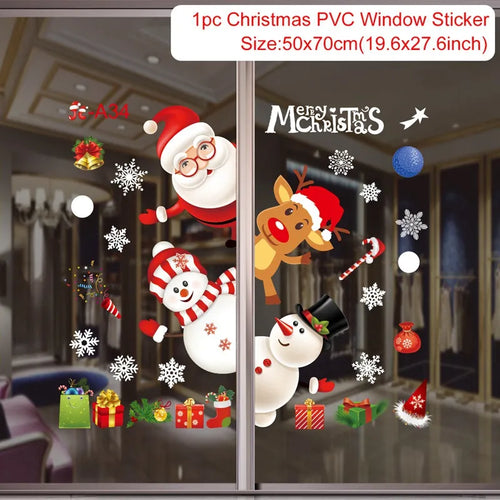 Christmas Window Stickers Christmas Wall Sticker Kids Room Wall Decals